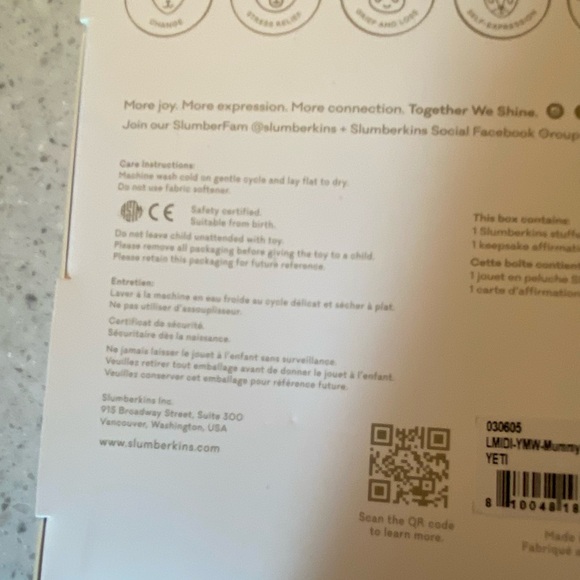 Slumberkins Halloween Fright Mummy Yeti Rare -Glow In The Dark - Picture 4 of 6